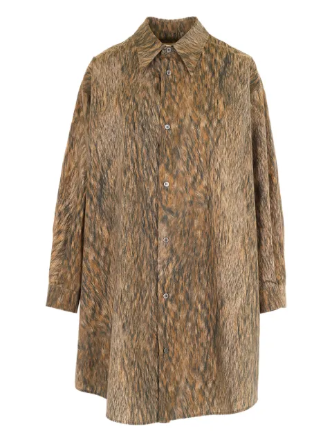 MM6 Maison Margiela buttoned shirt dress Brown S52CT0792M35459001S