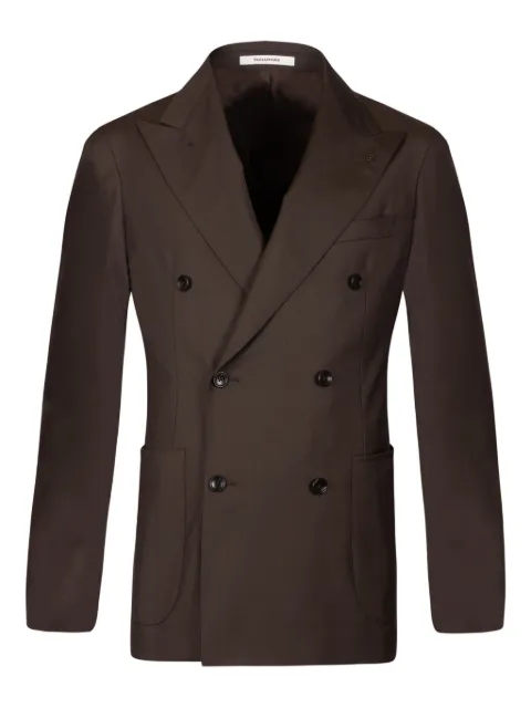 Tagliatore double-breasted wool blazer Brown 2SVS20K11AI070080U25I067M1226
