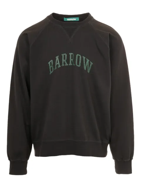 BARROW logo-detail crew-neck sweatshirt Black F5BWUASW026251