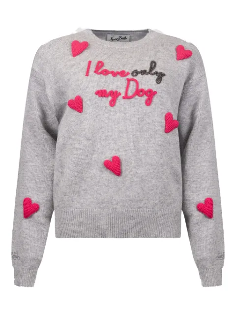 MC2 Saint Barth heart-detail sweater Grey LOUI004