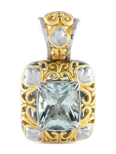 John Hardy 18K yellow and white gold aquamarine pendant Gold JH14090525