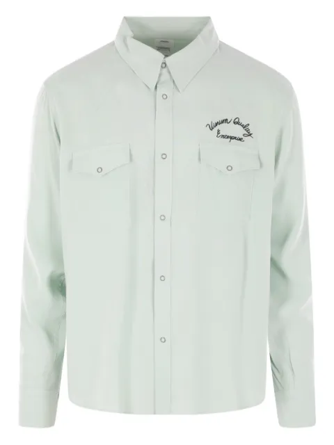 visvim logo- embroidered shirt Green 0125205011007LTGREEN