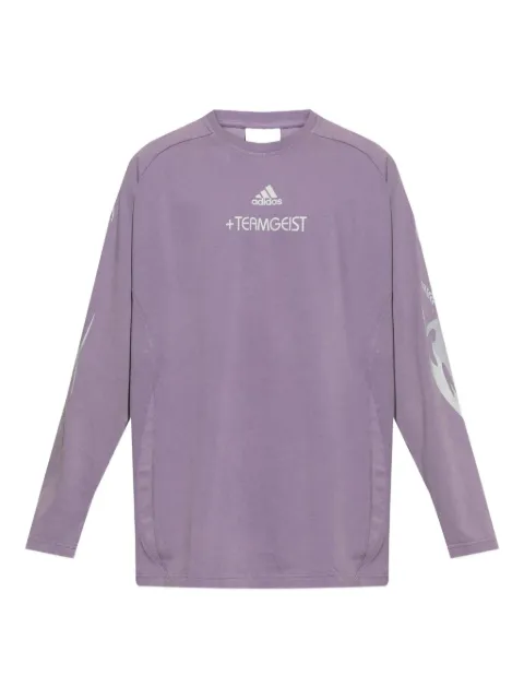 adidas long-sleeve graphic-print T-shirt Purple KF8542