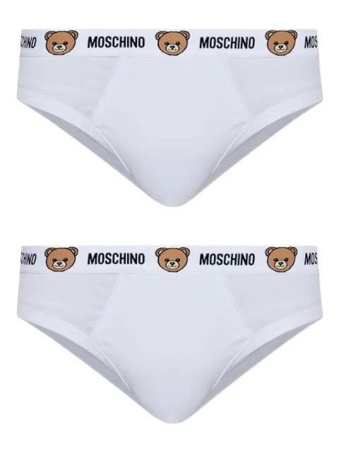 Moschino logo-waistband briefs (pack of two) White A13014402