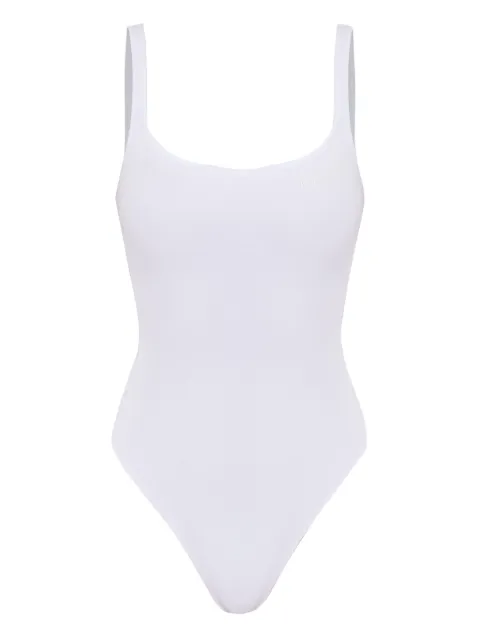 Moschino square-neck bodysuit White A11204428