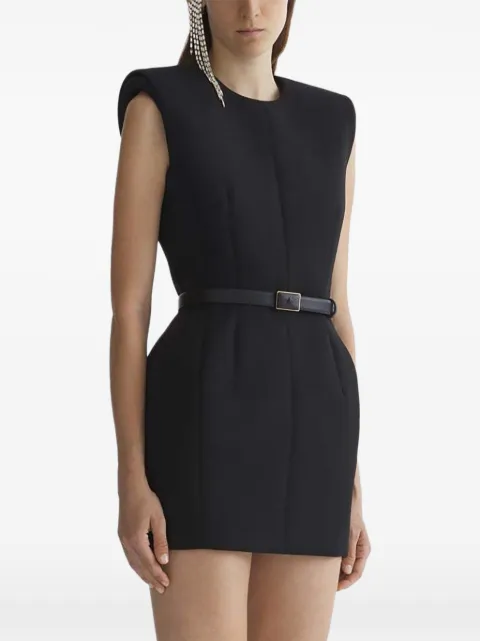 Mugler padded shoulder mini dress Black 26P1RO18041025