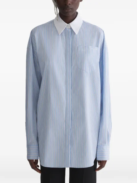Mugler striped collared shirt Blue 26P1TO08452030