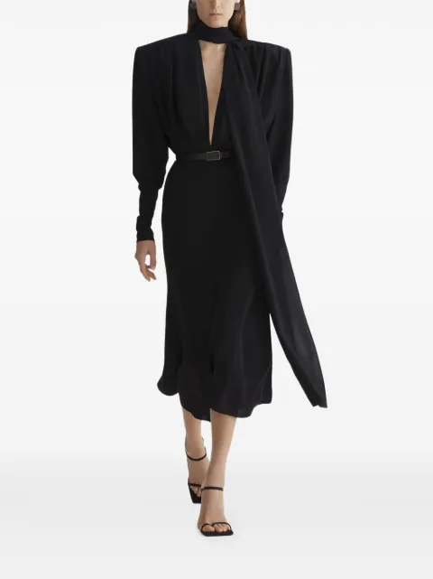 Mugler black scarf dress Black 26P1RO1806369