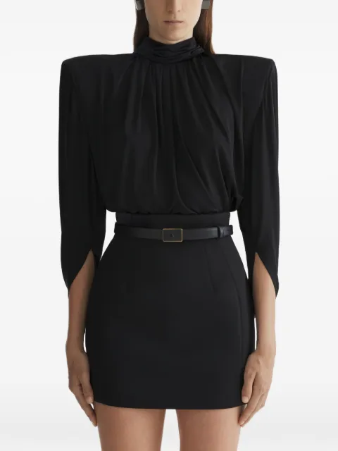 Mugler high-neck long-sleeve top Black 26P1TO08606030