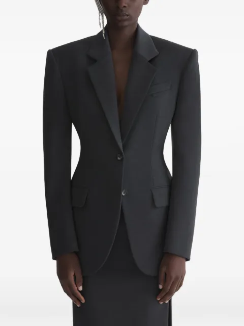 Mugler padded shoulder jacket Grey 26P1VE04841018