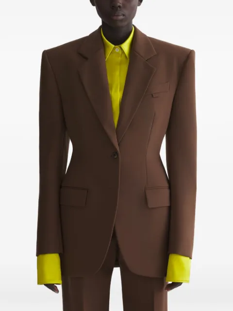 Mugler shoulder pads blazer Brown 26P1VE04841018