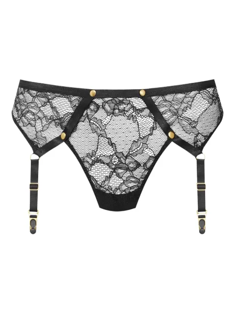 Maison Close Jeux Magnétiqueslace suspender thong Black 563920