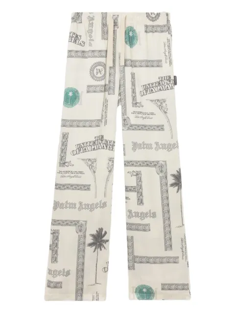 Palm Angels dollar-print trousers Neutrals PMCA143F25FAB0010B10