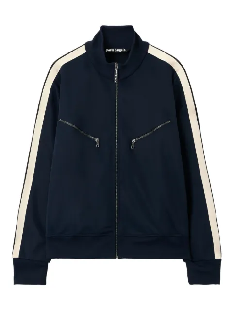 Palm Angels curved-logo zip-up sweatshirt Blue PMBD08HF25FAB0014903