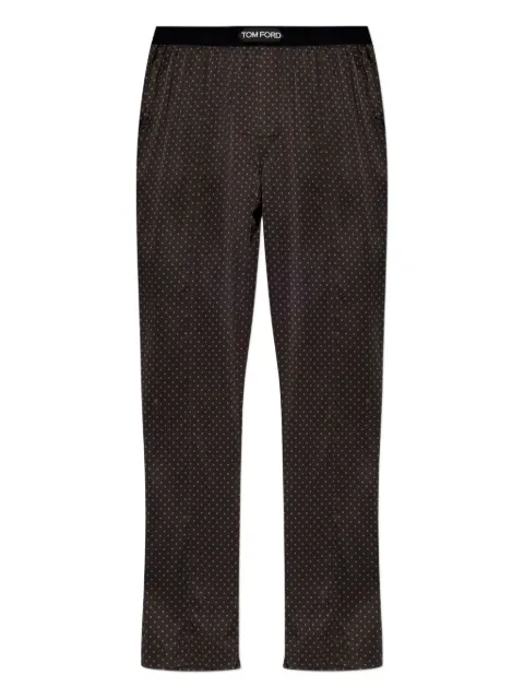 TOM FORD polka-dot pattern pyjama pants Brown T4H202090