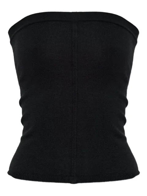 Rick Owens ribbed tube top Black RO02E4674WS