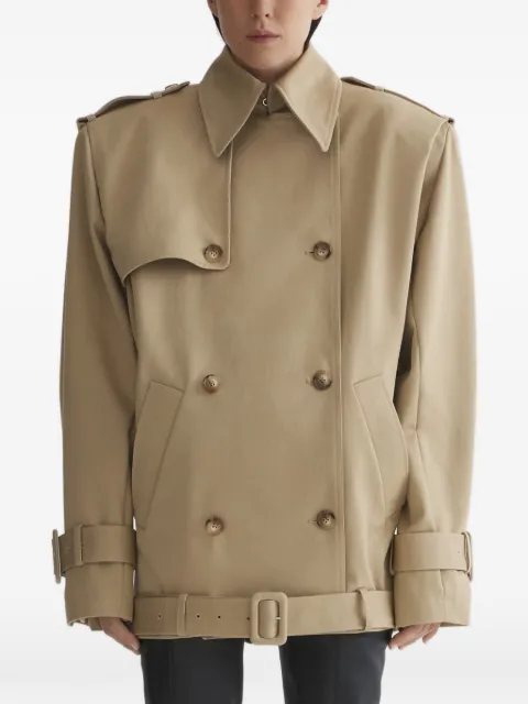 Mugler buckle double-breasted jacket Neutrals 26P1MA0203272