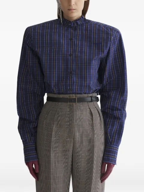 Mugler padded shoulders shirt Blue 26P1TO0856273