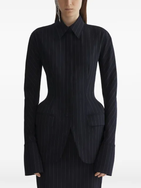 Mugler pinstripe tailored jacket Black 26P1VE04831022