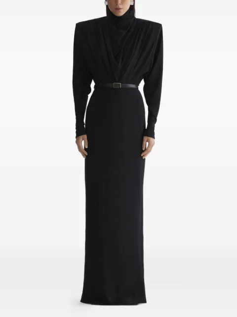 Mugler open back long sleeve dress Black 26P1RO18056029