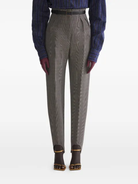 Mugler stirrup check trousers Grey 26P1PA05311024