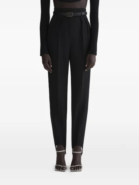Mugler stirrup pleated trousers Black 26P1PA05381020