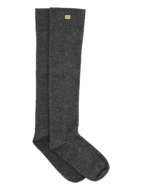 GANNI logo socks Grey A7214252
