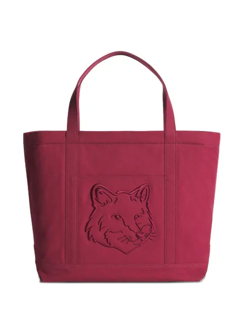 Maison Kitsuné large Fox Head tote bag Red LW05104WW01070143