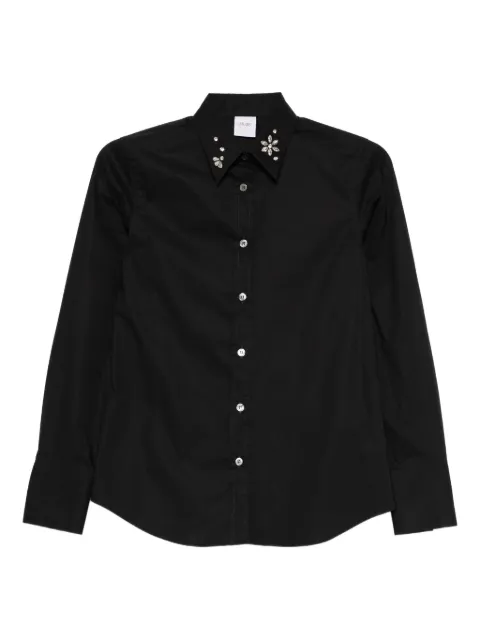 Caliban embellished long-sleeved shirt Black Y6MP4D