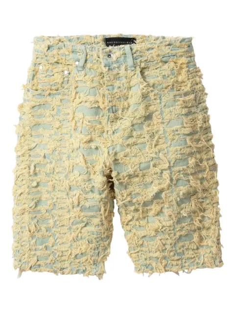 Who Decides War distressed denim shorts Blue 2637100000202DS