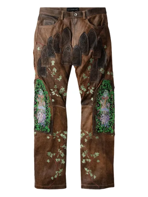 Who Decides War patch-detailed trousers Brown 11200670017AW23