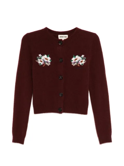 SHUSHU/TONG bead-embellished cardigan Red MWDETO28