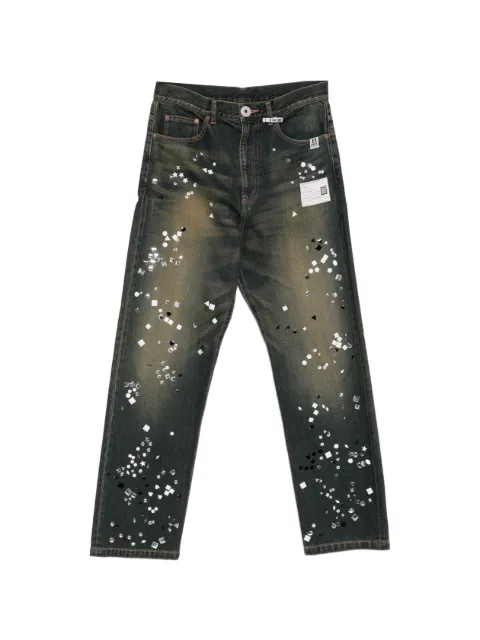 Maison MIHARA YASUHIRO crystal-embellished jeans Blue A15PT025
