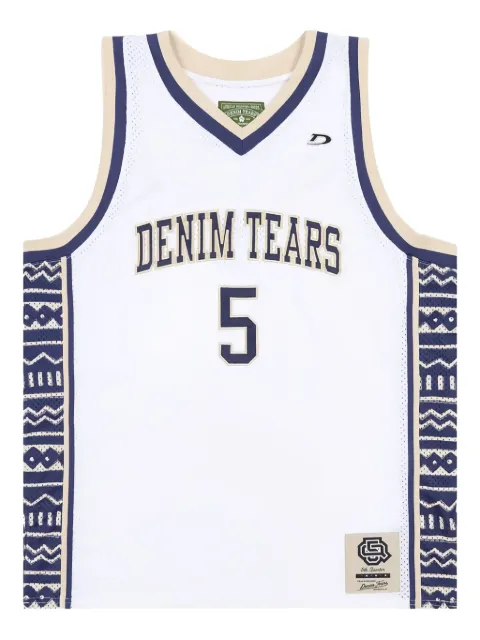 Denim Tears 5Q game jersey White SS25TKJ00324