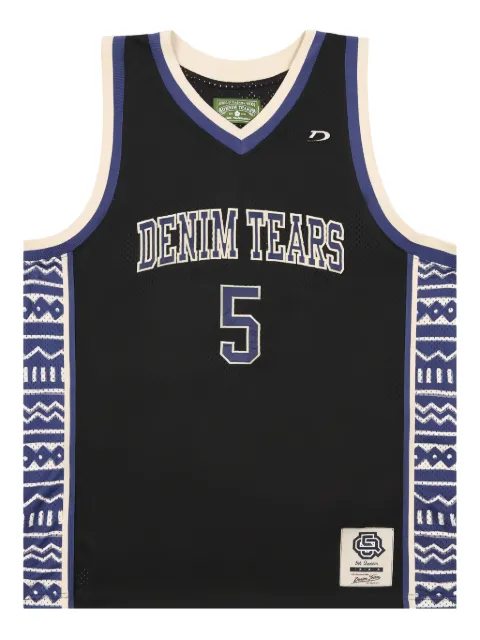 Denim Tears 5Q game T-shirt Black SS25TKJ00323