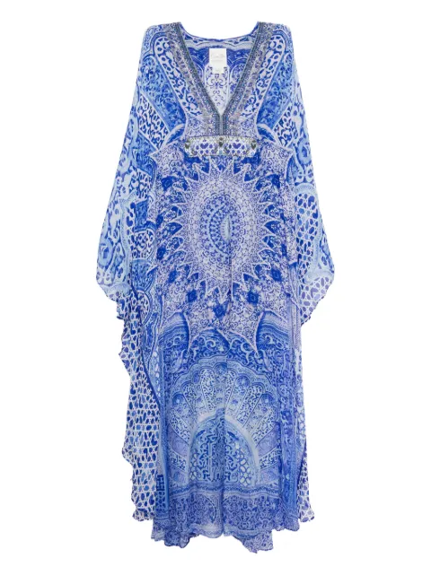 Camilla graphic-print maxi dress Blue 00041131
