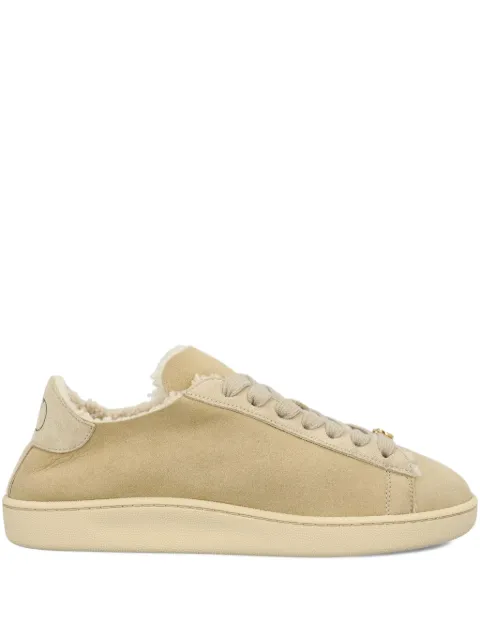 Valentino Garavani logo-appliqué suede sneakers Neutrals WS0LX9YBN
