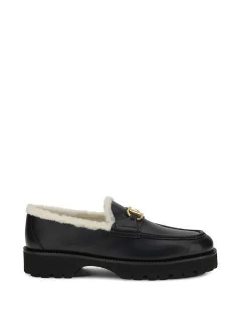 Valentino Garavani logo leather loafers Black WS0NF5JJJ