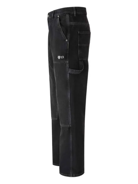 Off-White stitching flared jeans Black MYA191F5D001