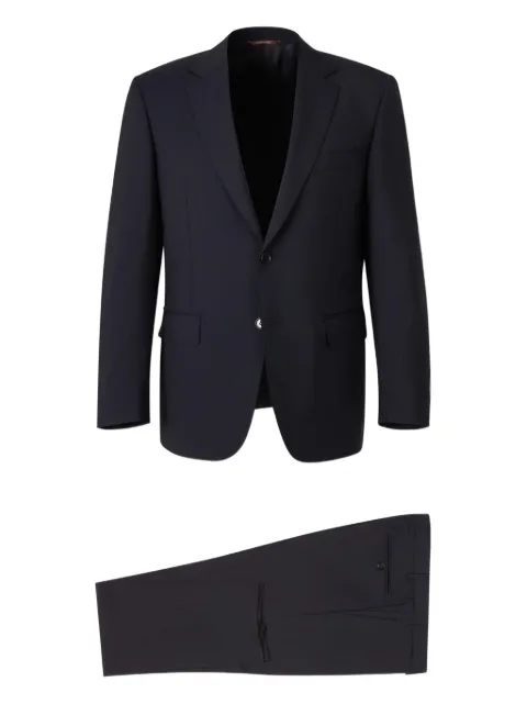 Canali peak-lapel double-breasted suit Blue 1228019CORTOAM30110