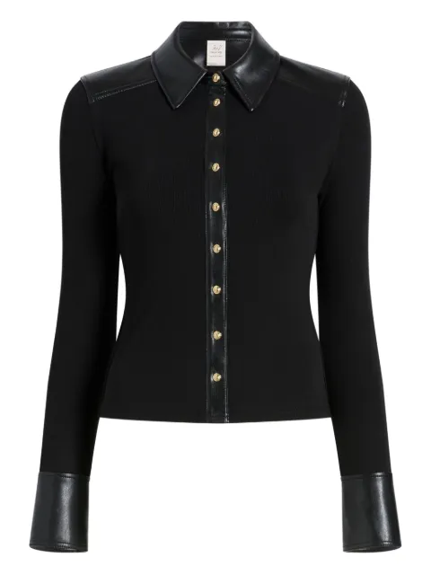 Cinq A Sept Magali buttoned panelled top Black ZT113410008ZBKBK