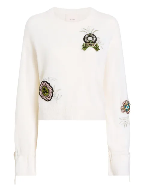 Cinq A Sept Tasha rose patch top White ZK11923181ZIMUL