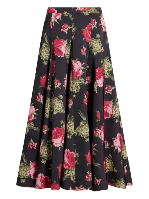 Cinq A Sept Hilda baroque roses midi skirt Black ZS41611299ZOBMT