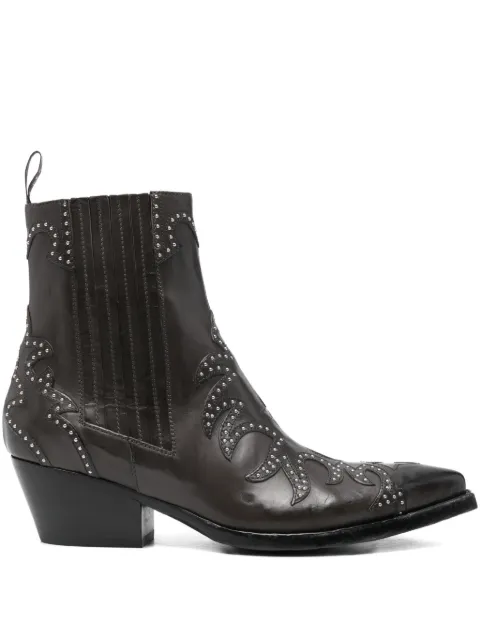 Sartore studded ponted-toe boots Grey SR3604AV