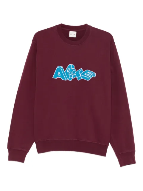 Arte Antwerp logo-embroidered sweatshirt Red AW25113C