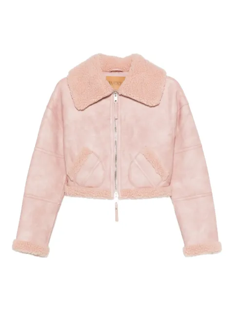 Jakke sherpa collar jacket Pink C1006