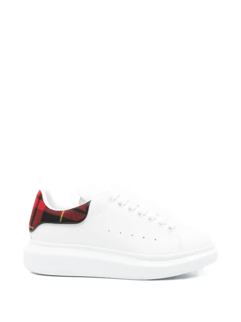 Alexander McQueen Oversized tartan-detail lace-up sneakers White 553770WIAJQ