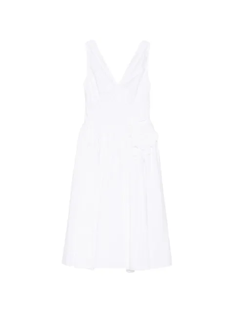 Prada midi V-neck floral dress White P3R42RSOOO1XV2