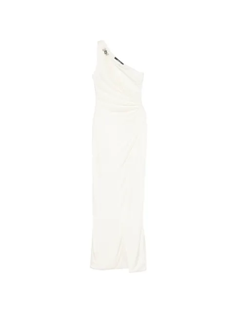 Versace viscose-jersey draped gown Neutrals 10226121A12497