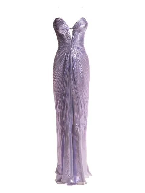 Maria Lucia Hohan Sara metallic-effect maxi dress Purple PF006201